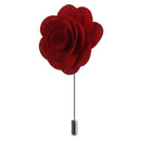 Men Classic Design Handcrafted Flower Brooch Boutonniere Tuxedo Pin Bright Red