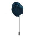 Handmade Polyester Men Boutonniere Brooch Pin Lapel Flower Clothing Decor Dark Green