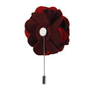 Handmade Classic Fabric Men Boutonniere Tuxedo Brooch Pin Lapel Flower Mauve + Red