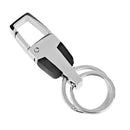 Alloy Silver Key Chain Double Ring Key Ring Holder Keychain Buckle Belt Clip