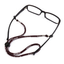 Generic Adjustable Elastic Cord Glasses Holder Antiskid Sports Neck Strap Brown