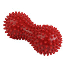 Set Of Peanut Shape Spiky Trigger Point Roller Massage Ball Muscle Tension Reliever Stress Reducer Red