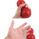 Set Of Peanut Shape Spiky Trigger Point Roller Massage Ball Muscle Tension Reliever Stress Reducer Red