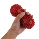 Set Of Peanut Shape Spiky Trigger Point Roller Massage Ball Muscle Tension Reliever Stress Reducer Red