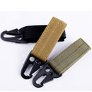 Nylon Webbing Molle Hanging Belt Carabiner Keychain Hook Webbing Buckle Emergency Tools