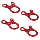4 Pcs 3-Hole Stainless Steel Guyline Cord Adjuster for Tent Camping Hiking Backpacking Picnic Shelter Shade Canopy Red