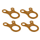 4pc Steel 3 Hole Rope Guyline Runner Anti Slip Fastener Camping Hiking Gold