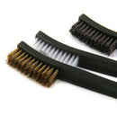 3Pcs Handy Wire Brush Set Brass & Nylon & Stainless Steel Bristle Cleaning Brush Tool
