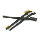 3Pcs Handy Wire Brush Set Brass & Nylon & Stainless Steel Bristle Cleaning Brush Tool