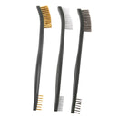 3Pcs Handy Wire Brush Set Brass & Nylon & Stainless Steel Bristle Cleaning Brush Tool
