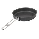 19cm Nonstick Round Griddle Skillet Frying Pan Mobile Cookware BBQ Picnic with Foldable Handle