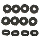 12pcs Bracket Side Cover Grommet for Motorcycle Car GS125 Black