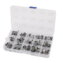 75 Pcs/Box 15 Sizes Stainless Steel Ceramics Bait Casting Fishing Rod Guides Line Rings Repair Tool