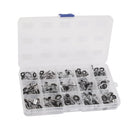 75 Pcs/Box 15 Sizes Stainless Steel Ceramics Bait Casting Fishing Rod Guides Line Rings Repair Tool
