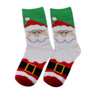 1 Pair 80% Cotton Unisex Soft Winter Warm Christmas Style Santa Claus Pattern Crew Socks