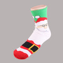 1 Pair 80% Cotton Unisex Soft Winter Warm Christmas Style Santa Claus Pattern Crew Socks
