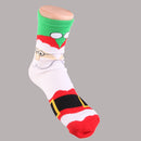 1 Pair 80% Cotton Unisex Soft Winter Warm Christmas Style Santa Claus Pattern Crew Socks