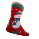 1 Pair 80% Cotton Unisex Autumn Winter Cute Snowman Christmas Style Soft Crew Socks Red