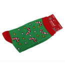 1 Pair 80% Cotton Unisex Soft Autumn Winter Warm Christmas Tiny Umbrella Pattern Crew Socks Green