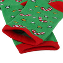 1 Pair 80% Cotton Unisex Soft Autumn Winter Warm Christmas Tiny Umbrella Pattern Crew Socks Green