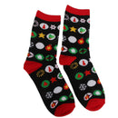 1 Pair 80% Cotton Unisex Soft Autumn Winter Warm Christmas Style Crew Socks
