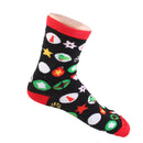 1 Pair 80% Cotton Unisex Soft Autumn Winter Warm Christmas Style Crew Socks