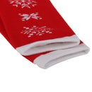 1 Pair 80% Cotton Unisex Soft Winter Warm Snowflake Pattern Red Christmas Crew Socks
