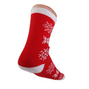 1 Pair 80% Cotton Unisex Soft Winter Warm Snowflake Pattern Red Christmas Crew Socks