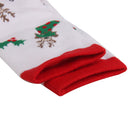 1 Pair 80% Cotton Unisex Soft Winter White Warm Christmas Crew Socks