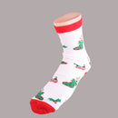 1 Pair 80% Cotton Unisex Soft Winter White Warm Christmas Crew Socks