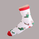 1 Pair 80% Cotton Unisex Soft Winter White Warm Christmas Crew Socks
