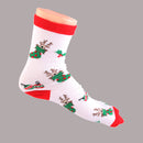 1 Pair 80% Cotton Unisex Soft Winter White Warm Christmas Crew Socks