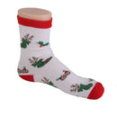 1 Pair 80% Cotton Unisex Soft Winter White Warm Christmas Crew Socks