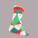 1 Pair 80% Cotton Unisex Soft Winter Warm Christmas Style Santa Claus Grid Pattern Crew Socks