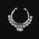 Women Girls Ladies Fashionable U Shaped Nose Ring Non Piercing Hanger Clip On Body Jewelry Silver