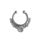 Women Girls Ladies Fashionable U Shaped Nose Ring Non Piercing Hanger Clip On Body Jewelry Silver