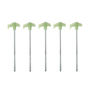 5X Stainless Steel Luminous Tent Peg Camping Stake Nail Self Defense Tool