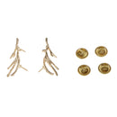 Pair Of Antique Punk Style Reindeer Horn Pattern Brooch Collar Pin Clamp Wedding Christmas Prom Party Supplies Gold
