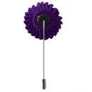 Men Fashionable Wedding Suit Women Clothing Charms Fabric Lapel Gomphrena Globosa Flower Brooch Boutonniere Tuxedo Pin Purple