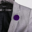 Men Fashionable Wedding Suit Women Clothing Charms Fabric Lapel Gomphrena Globosa Flower Brooch Boutonniere Tuxedo Pin Purple