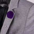 Men Fashionable Wedding Suit Women Clothing Charms Fabric Lapel Gomphrena Globosa Flower Brooch Boutonniere Tuxedo Pin Purple