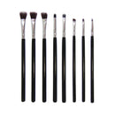 Set OF 8PCS Assorrted Size Professional Efficient Multi Functional Home Use Makeup Brush Black