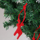 Pack of 10pcs Fawn Deer Shape Felt Christmas Trees Ornament Decor Hanger Craft Red