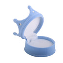 Velvet Cute Crown Shaped Ring Earrings Jewelry Display Box Organiser Storage Case Wedding Engagement Christmas Diwali Gift Sky Blue