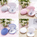 Velvet Cute Necklace Earrings Jewelry Display Box Organiser Storage Case Wedding Engagement Christmas Diwali Gift Blue