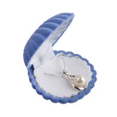 Velvet Cute Necklace Earrings Jewelry Display Box Organiser Storage Case Wedding Engagement Christmas Diwali Gift Blue