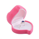Romantic Rose Heart Wedding Ring Storage Box Brooch Necklace Jewelry Case