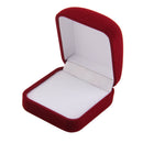 Square Shaped Velvet Ring Jewelry Display Holder Earring Pendant Storage Box Wedding Engagement Christmas Supplies Wine Red