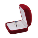 Square Shaped Velvet Ring Jewelry Display Holder Earring Pendant Storage Box Wedding Engagement Christmas Supplies Wine Red