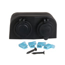 1pcs Black Waterproof DC 12V Dual CAR Boat Cigarette Lighter Power Socket USB Charger